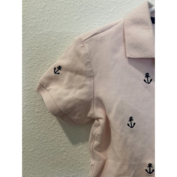 Little Me Kids Pink Anchor Print Short Sleeve Polo Shirt Size 4T - Picture 5 of 6